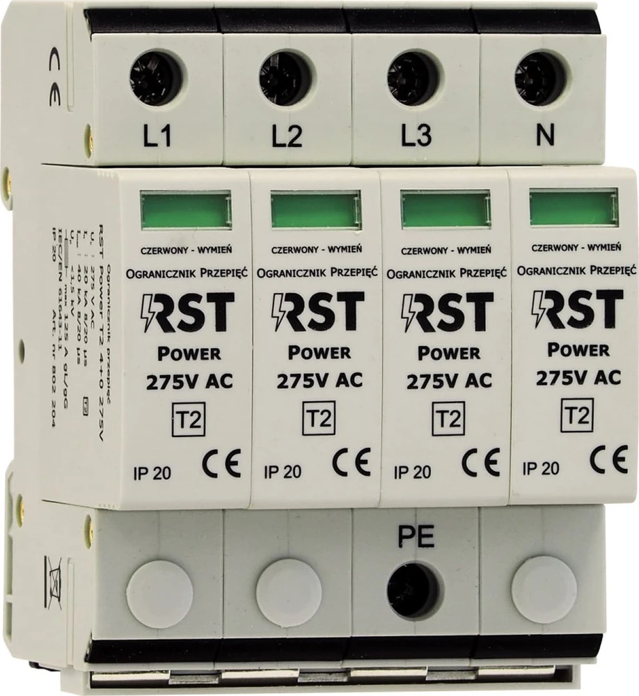 RST Power T2 4+0 275V kintamosios srovės viršįtampio iškroviklis