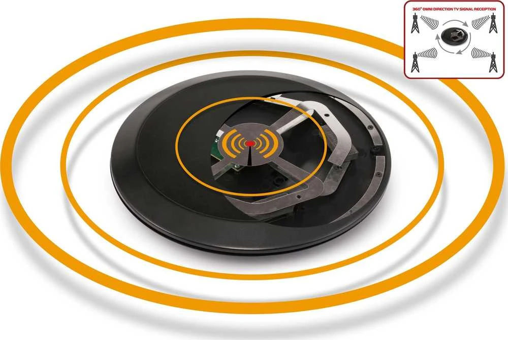 Opticum DVB-T Dynamic UFO-360 juoda