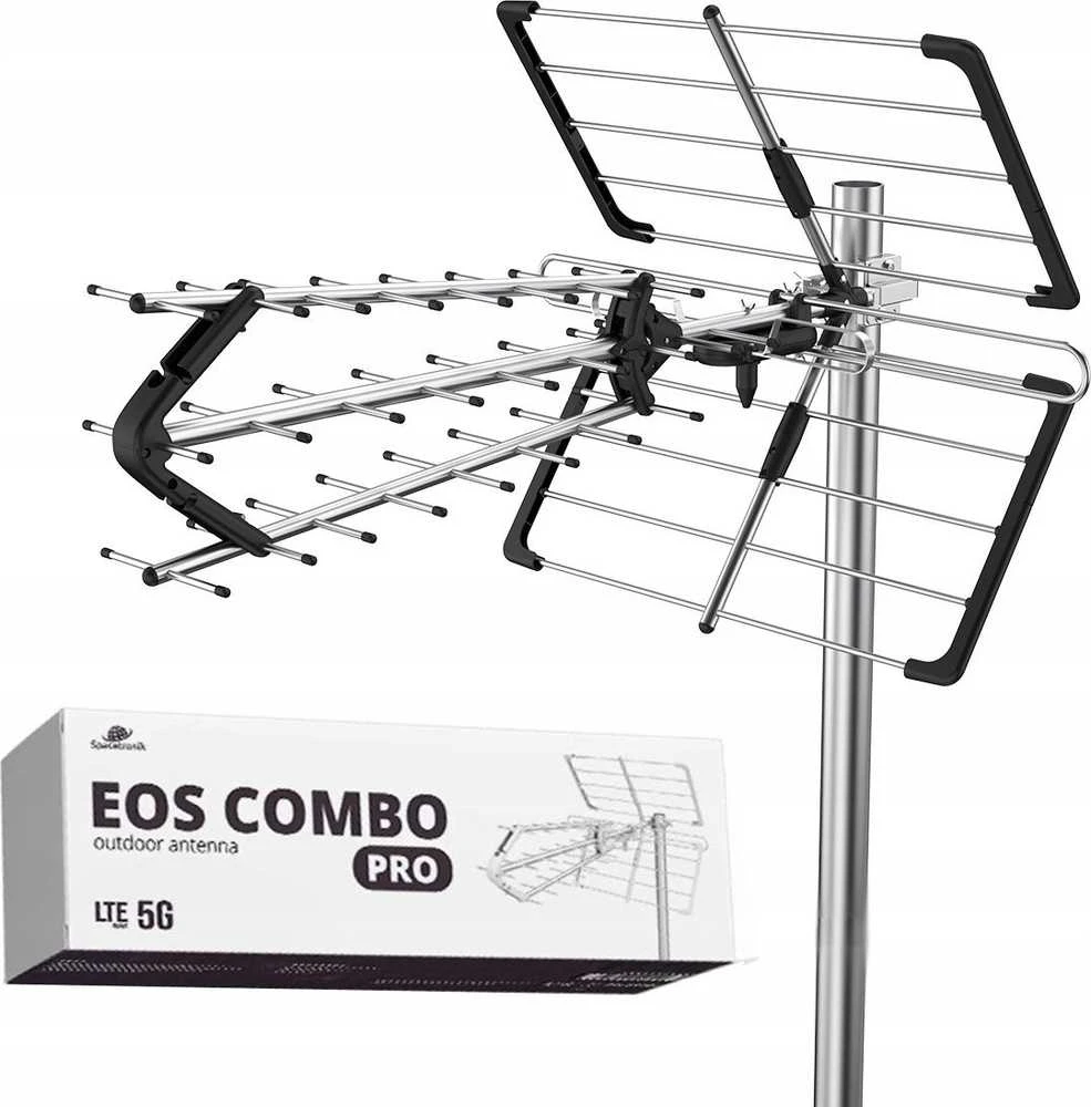 „Spacetronik“ DVB-T/T2 EOS PRO kombo UHF+VHF LTE 5G Juoda