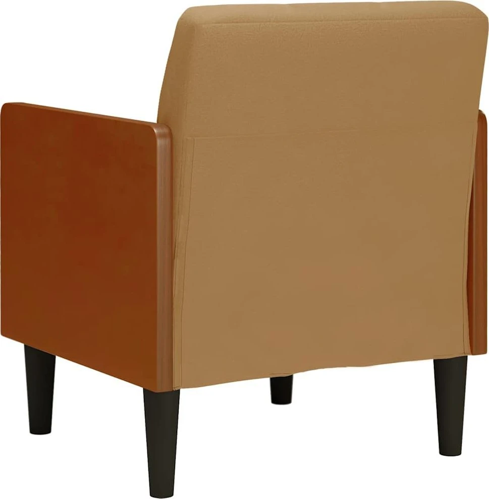 Fotelis Sofa-kėdė su porankiais, ruda, 55 cm, aksominė