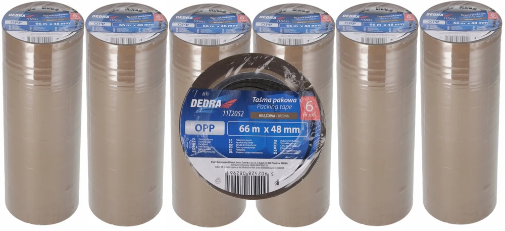 Taśma Ruda pakavimo juosta 48 mm x 66 m, 6 vnt. rinkinys