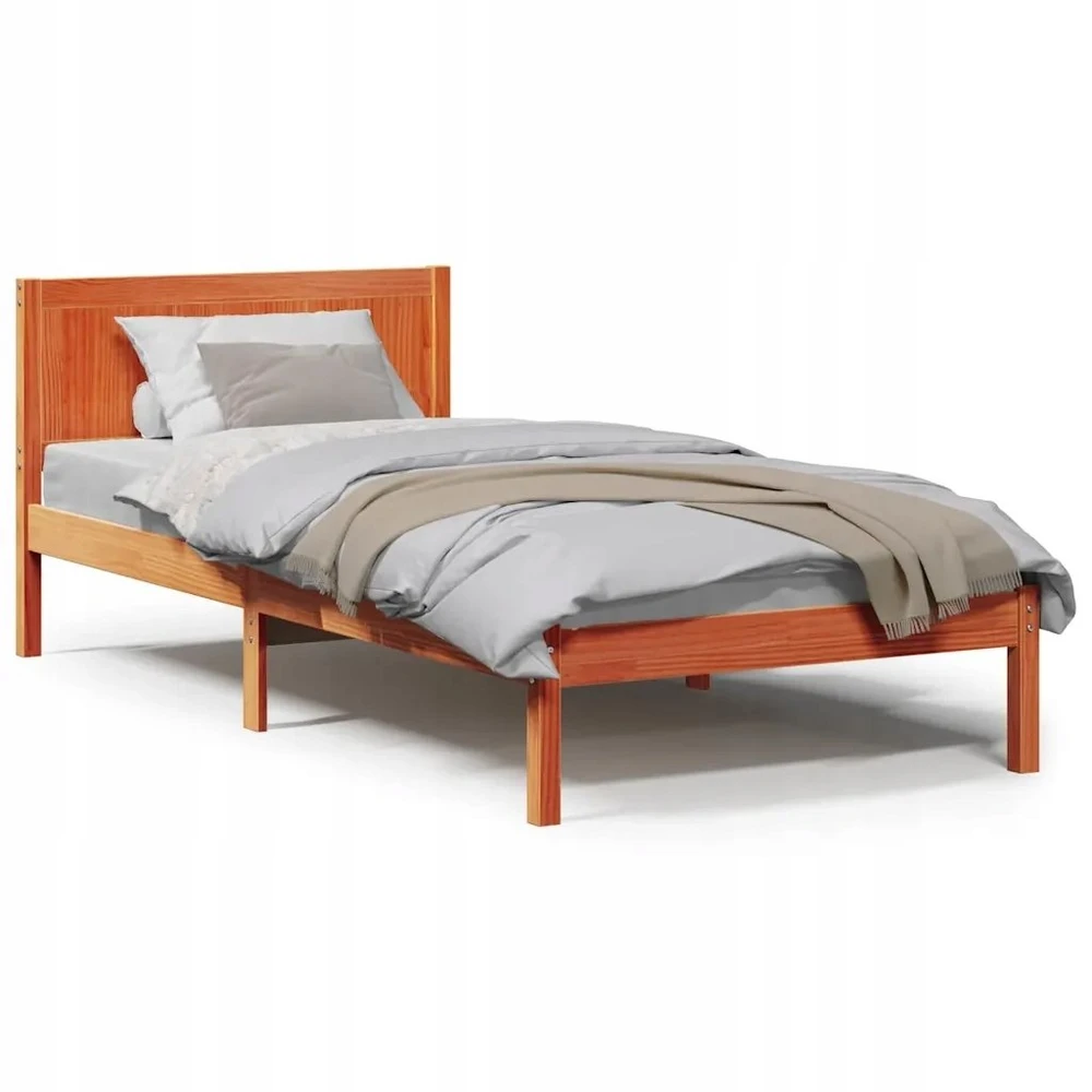 Lova Lovos rėmas Ruda 80 x 200 cm Pušies medienos masyvas