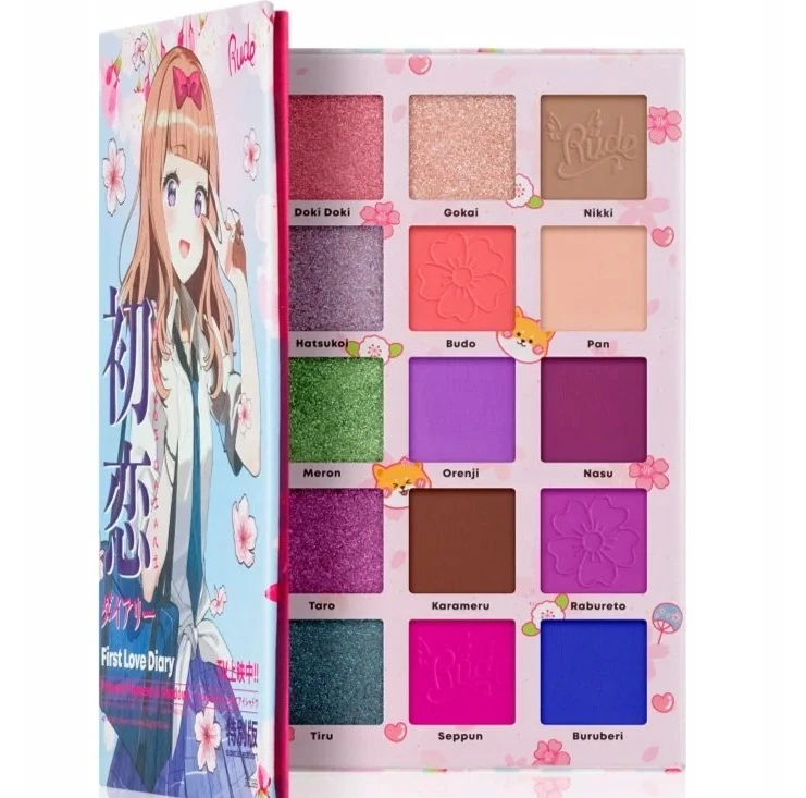 Rude Cosmetics First Love Diary Eyeshadow Palette 15 Shades