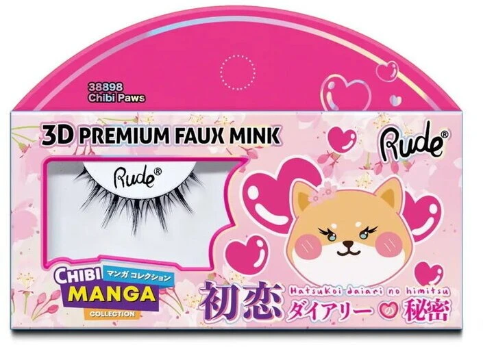 Rude Cosmetics Chibi Manga Faux Mink - Chibi Paws dirbtinės blakstienos