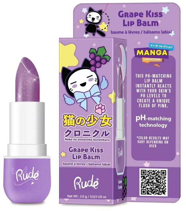 Rude Cosmetics Grape Kiss drėkinantis lūpų balzamas 3.5 ml