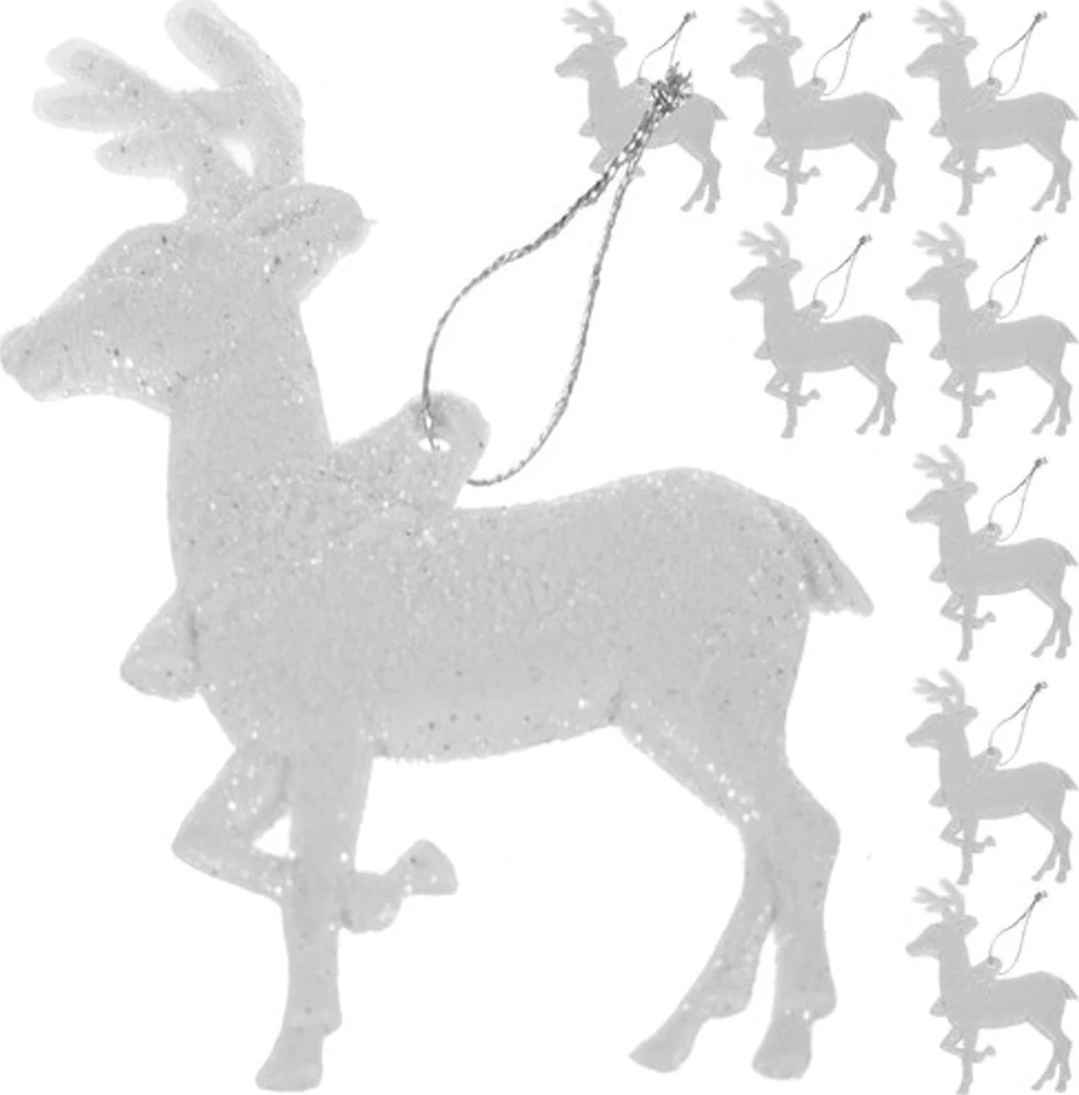 Christmas medžio baubles - reindeer 9pcs Ruhhy 22517