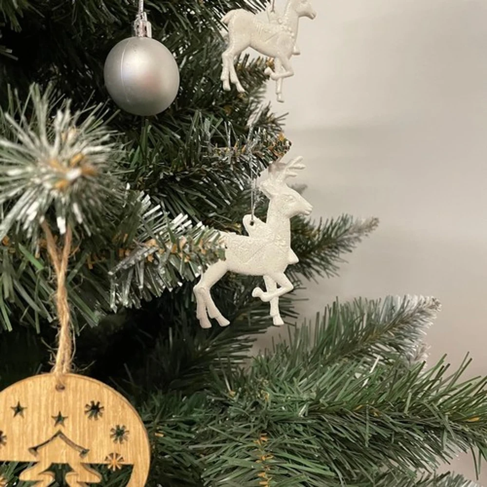 Christmas medžio baubles - reindeer 9pcs Ruhhy 22517
