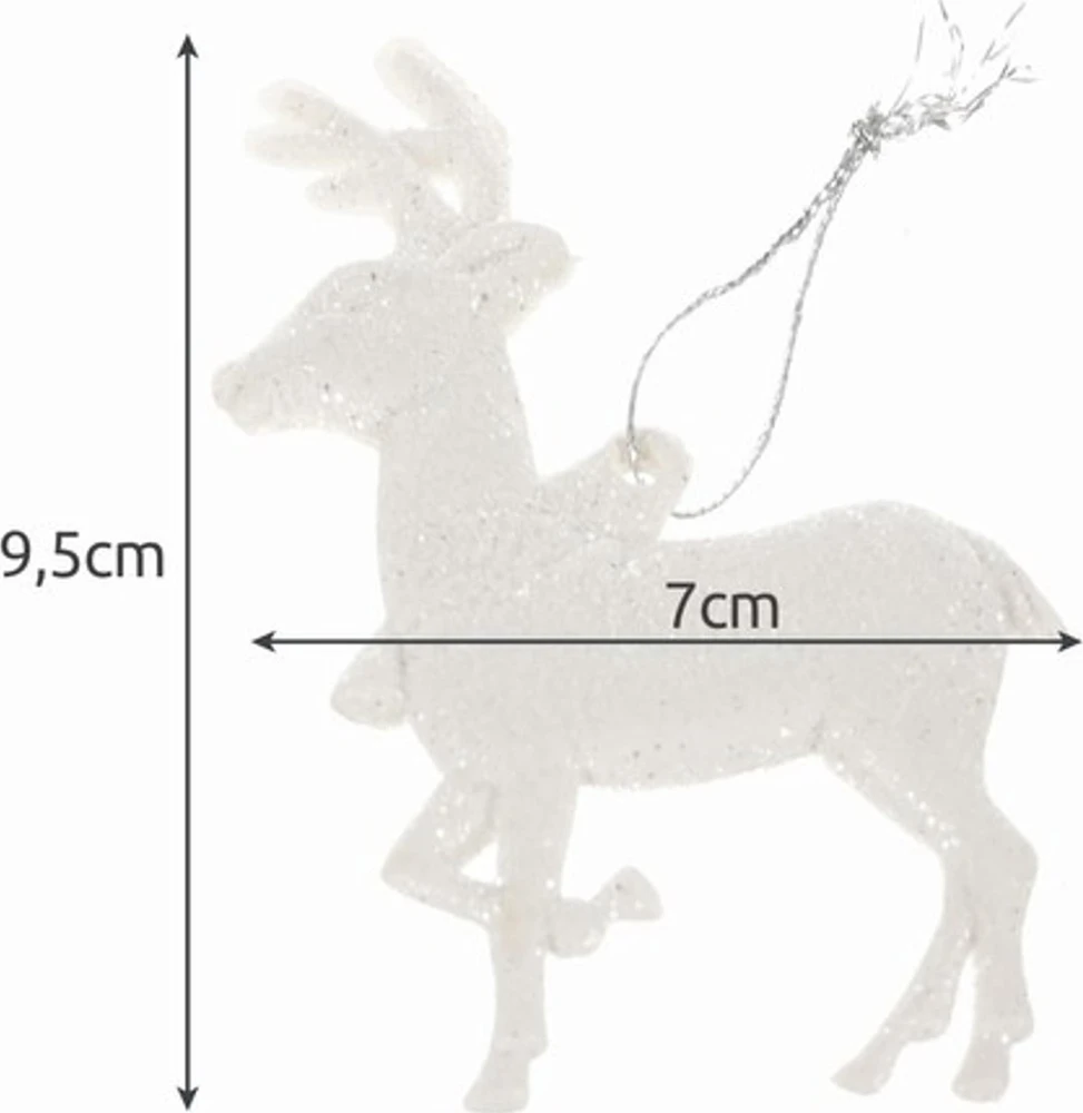 Christmas medžio baubles - reindeer 9pcs Ruhhy 22517