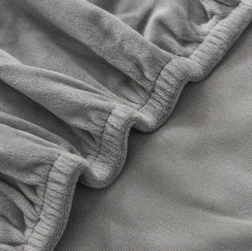 Kėdės užvalkalas - pilka velvet Ruhhy 22979