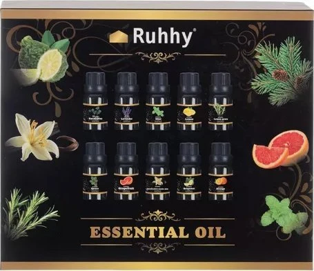 Drėkintuvas Kvapieji aliejai - 10 vnt. rinkinys, 15 ml, Ruhhy 21938