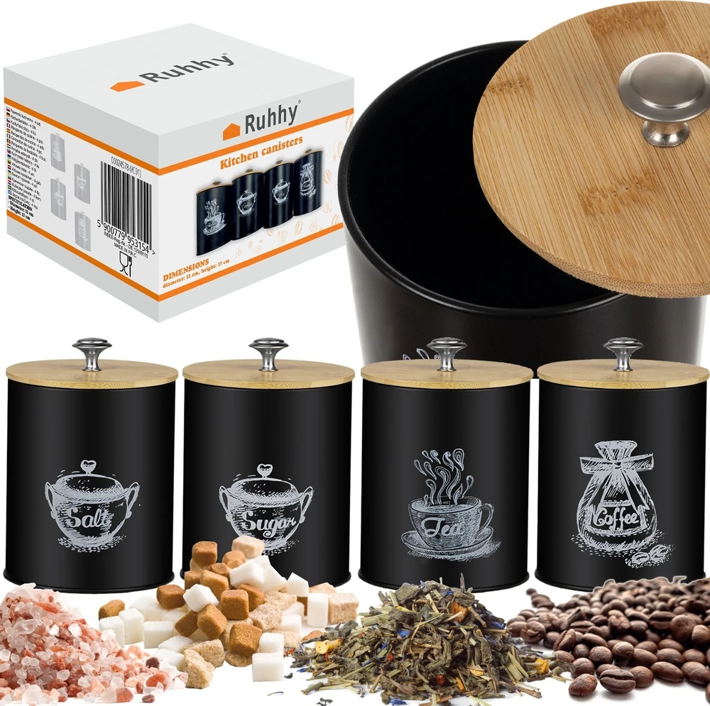 Stilingi birių produktų indai - 4 vnt. Ruhhy 24578