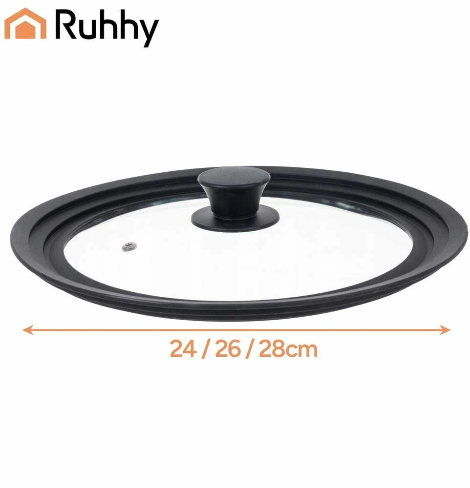 3 viename silikoninis dangtelis 24/26/28 cm Ruhhy 25560