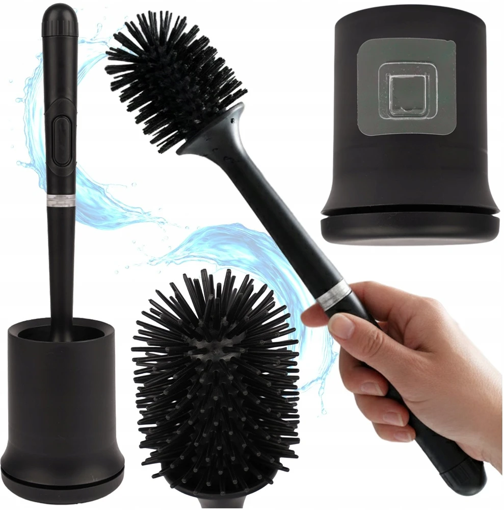 Silicone bathroom brush juodas Ruhhy 25882