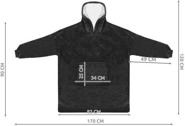 Ruhhy XXL sweatshirt - juodas blanket