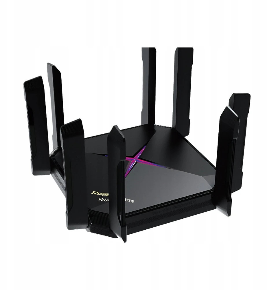 Belaidis maršrutizatorius Ruijie Networks RG-EW6000GX, 2.5 Gigabit Ethernet, dviejų dažnių (2.4 GHz / 5.8 GHz), juodas