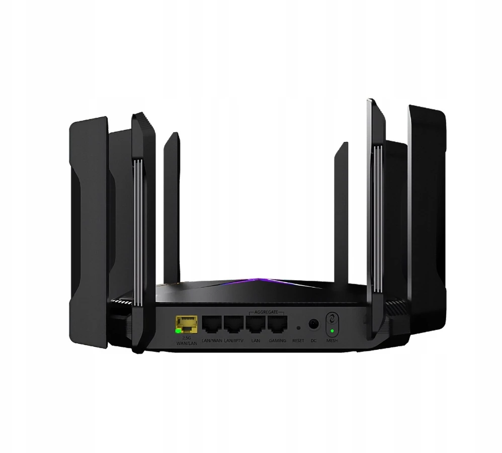 Belaidis maršrutizatorius Ruijie Networks RG-EW6000GX, 2.5 Gigabit Ethernet, dviejų dažnių (2.4 GHz / 5.8 GHz), juodas