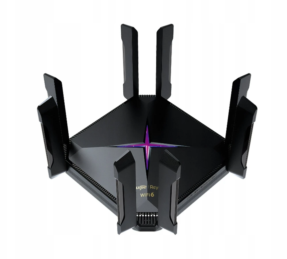Belaidis maršrutizatorius Ruijie Networks RG-EW6000GX, 2.5 Gigabit Ethernet, dviejų dažnių (2.4 GHz / 5.8 GHz), juodas