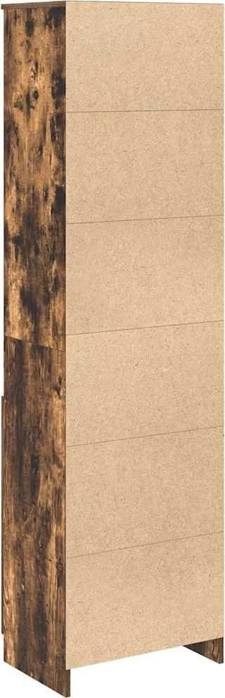 Komoda, dūminio ąžuolo spalvos, 50x35x180 cm apdirbta mediena