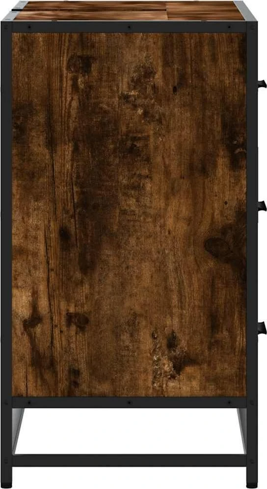 Vonios spintelė praustuvui, dūminio ąžuolo, 80x33x60cm, mediena