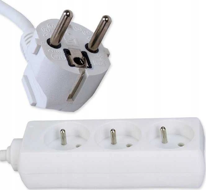 Rum-Lux Elektros prailginimo laidas 3 lizdų be pertraukiklio 3 m Rum-Lux 3x1,5 baltas