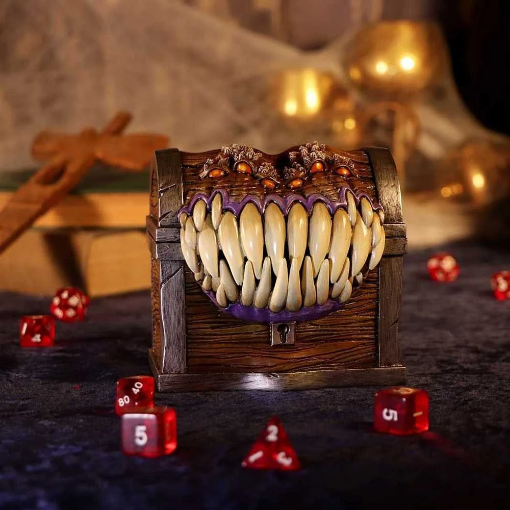 Nemesis Now Dungeons & Dragons Mimic Kauliukų Laikymo Dėžutė | 11.3cm