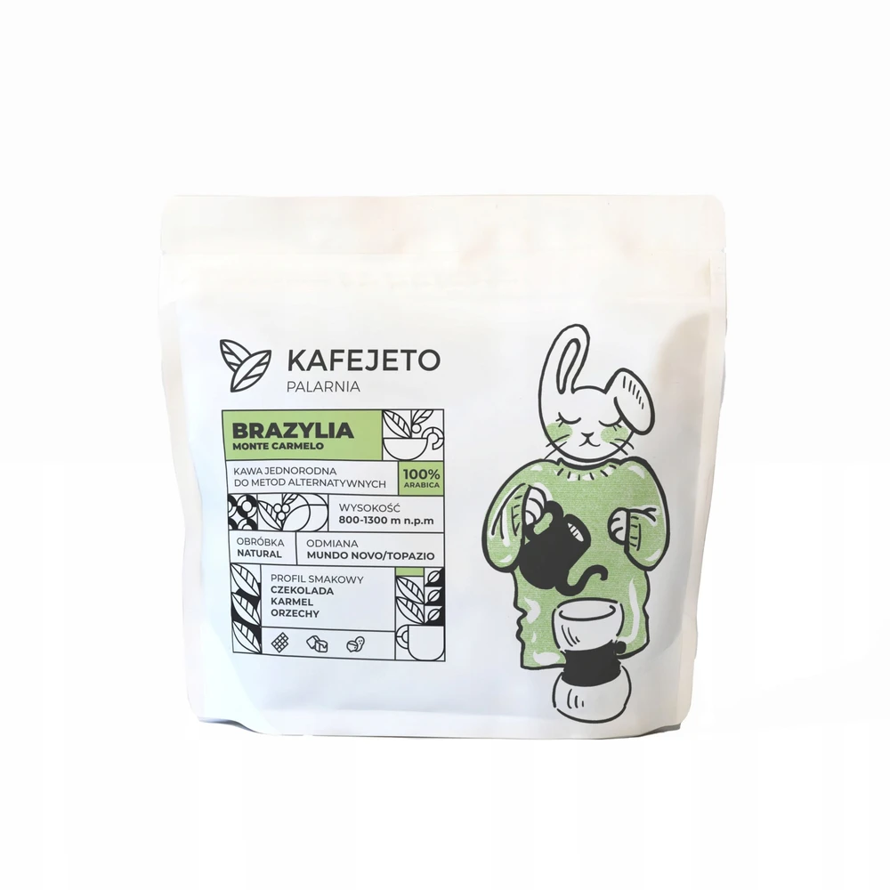 Kavos pupelės Runty Roaster Kavos pupelės Kafejeto Palarnia Brazylia Monte Carmelo FILTRAS 250g