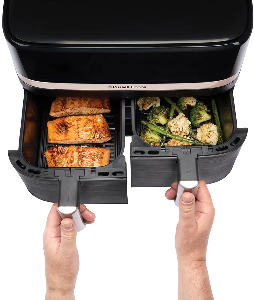 Russell Hobs Karšto oro gruzdintuvė Russell Hobbs Satisfry Air 9L Dual Basket, 27680-56