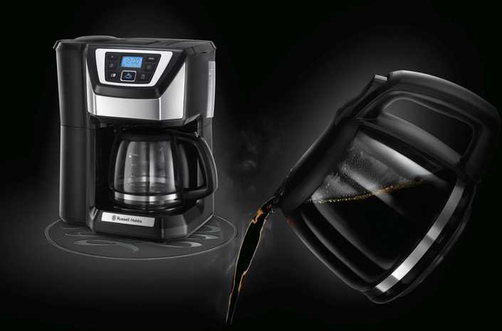 Russell Hobbs Chester Grind & Brew 22000-56 Juodas Lašelinis kavos aparatas
