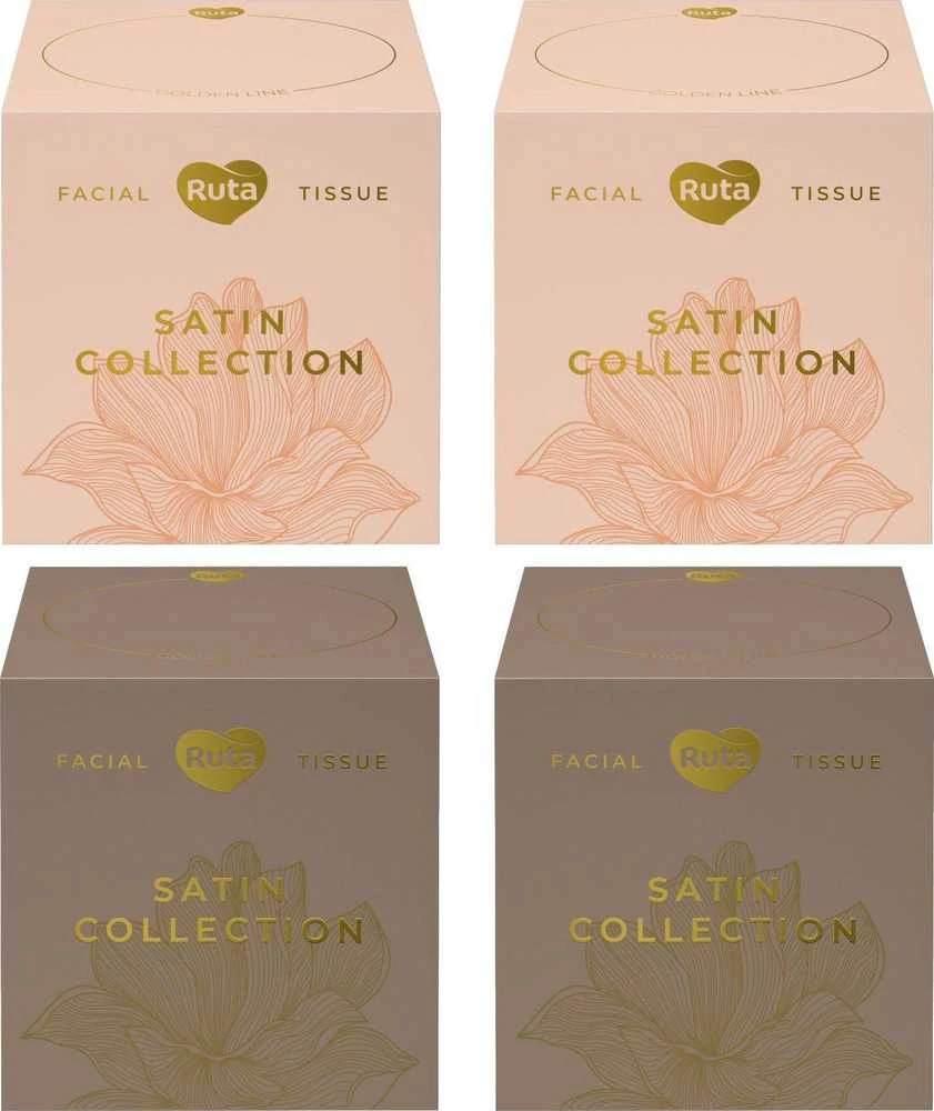 Kosmetinės servetėlės Rūta Satin Collection, 2 sl., 80 vnt.