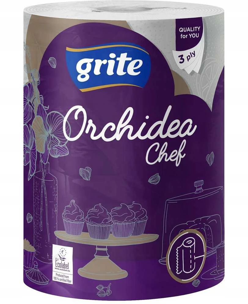 Popierinis rankšluostis Grite Orchidea, 3 sl.