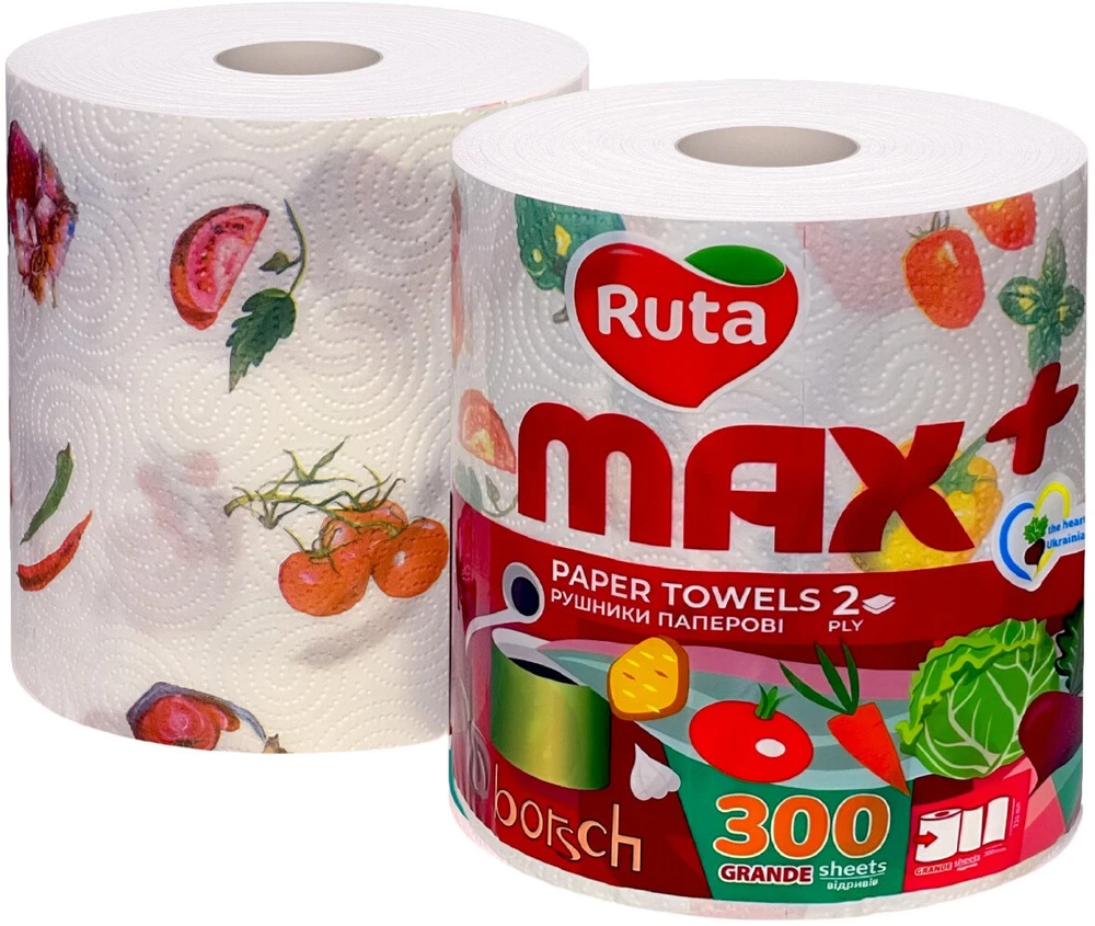 PAPER TOWELS RUTA MAXPLUS 2PLY 300SH