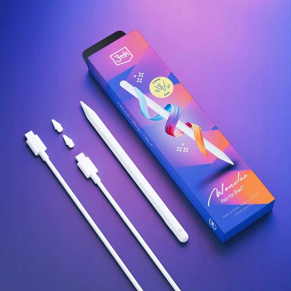 „3MK Wonder Pen“ magnetinis USB-C sijonas, skirtas „Apple iPad“.