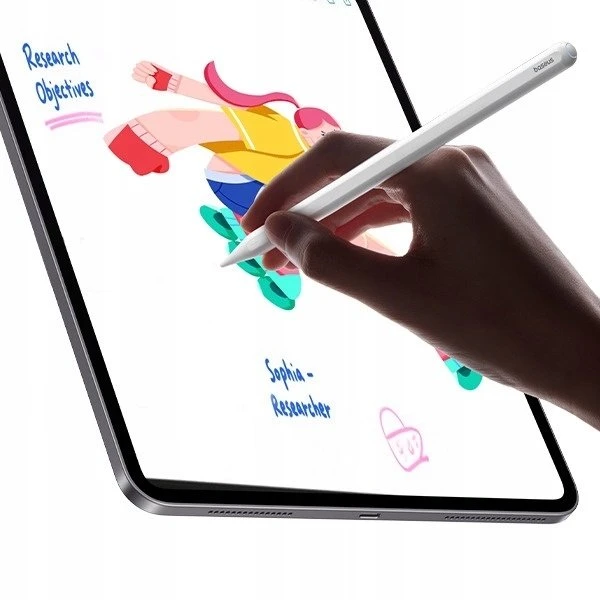 Pelė Baseus Ekrano rašiklis PS3 Pro aktyvus iPad planšetėms įkraunamas su Bluetooth, baltas