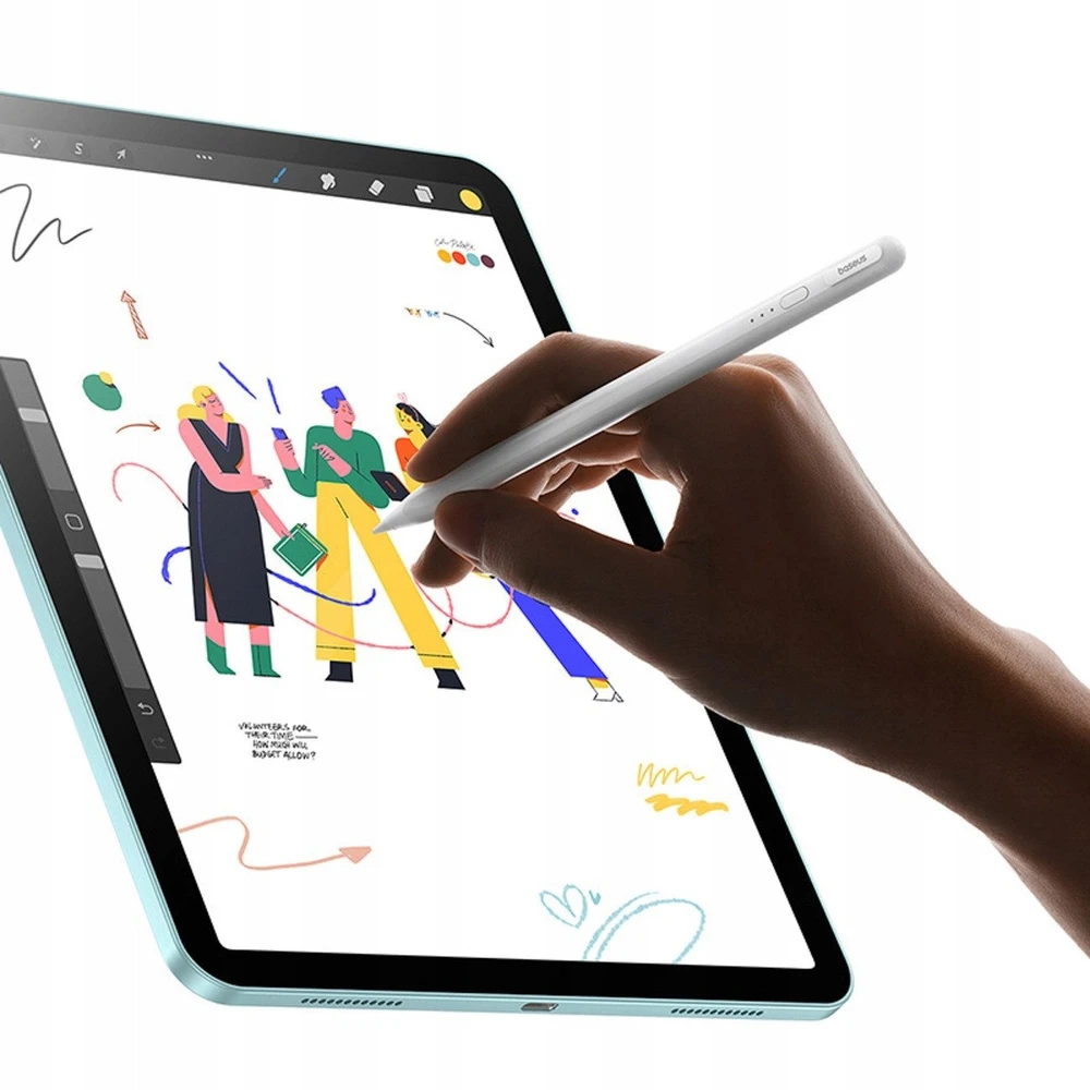 „Baseus Smooth Writing 3 Active Stylus“, laidinis įkraunamas rašiklis (rašymo kampo aptikimo versija) - baltos spalvos