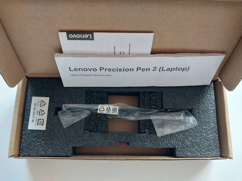 Rysik Lenovo Lenovo – Skaitmeninis rašiklis – 2 mygtukai – belaidis – Juoda – ruda dėžutė – skirta ThinkCentre M75t Gen 2 11W5, ThinkPad X1 Extreme Gen 5 21DE, Z13 Gen 1 21D2, 21D3