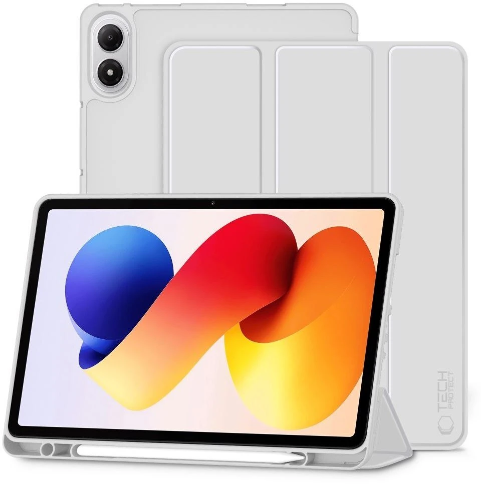 Tech Protect TechProtect SmartCase Pen dėklas skirtas Xiaomi Poco Pad M1 / Redmi Pad 2 Pro 12.1 – pilkos spalvos