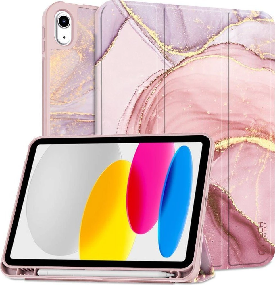 Dėklas Apple iPad 10.9 (10GEN) / 2022 / 11” 11 / 2025 Tech-Protect SC Pen Marble