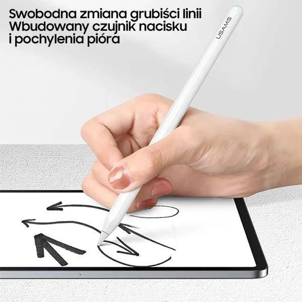 USAMS magnetinis rašiklis, aktyvus lietimui jautrus rašiklis, baltos spalvos ZB254DRB01 (US-ZB254)