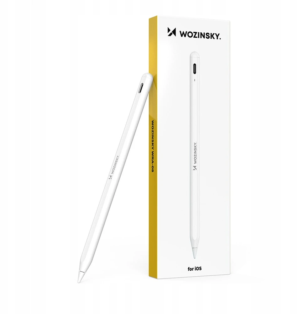 Wozinsky WRA-08 Stylus for iPad USB-C Fast Charging – baltos spalvos