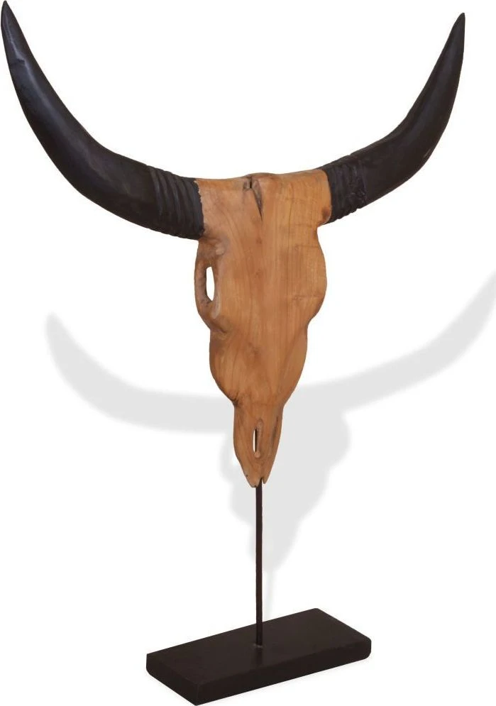 Jaučio kaukolės skulptūra Tiko 66x15x88 cm