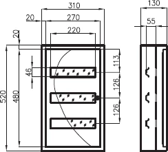 Sabaj modulinis skirstomasis įrenginys NRP-36Z 36mod, ant paviršiaus montuojamas IP31 - 3-228