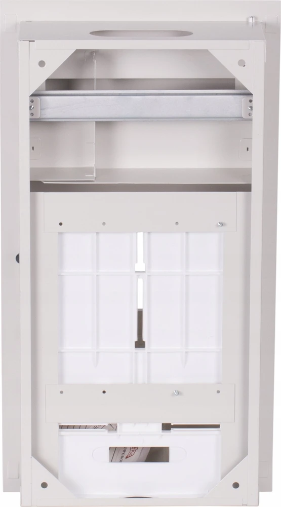 Sabaj System RL 12E ZSZ Skirstyklė RL 12E elektroniniam skaitikliui, su užraktu ir stiklu, RAL 9003 IP31 RL 12E ZSZ 2-083E