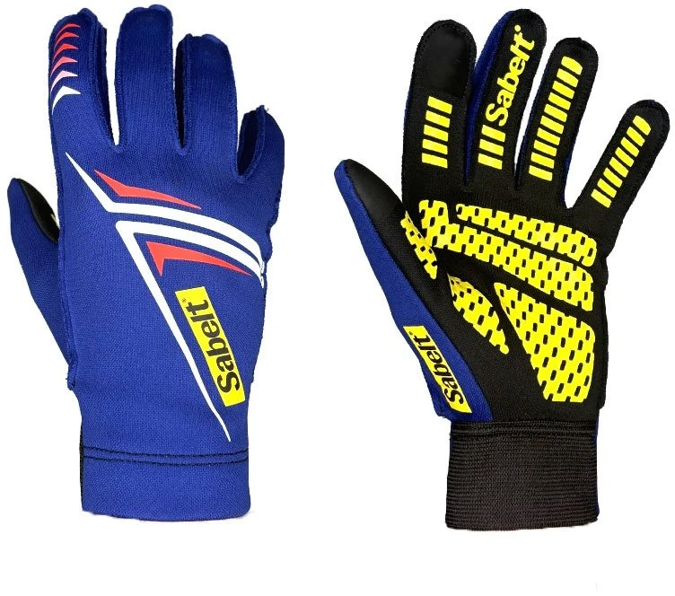 Sabelt G34 Sim Gloves Rękawice wyścigowe, dotykowe, silikonowa dłoń, 216-223mm obwód - mėlyna, S (00319-02-02-BLU-S)