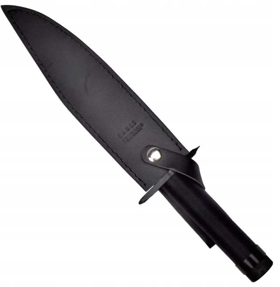 „Cinema Classic Rambo I“ didelis peilis su odiniu makštimi CC-H1 360 mm Juodas