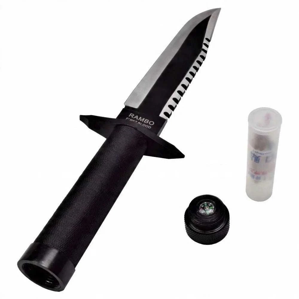 „Cinema Classic Rambo I“ didelis peilis su odiniu makštimi CC-H1 360 mm Juodas