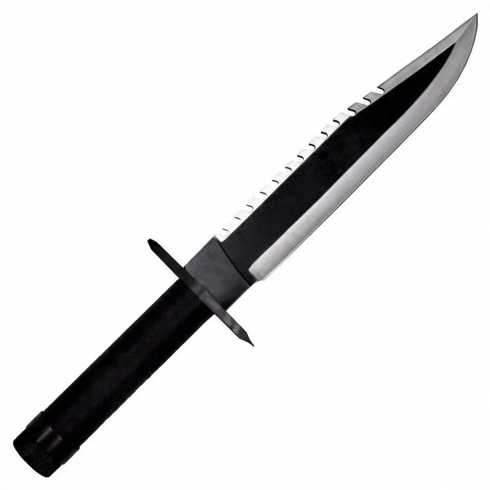„Cinema Classic Rambo I“ didelis peilis su odiniu makštimi CC-H1 360 mm Juodas