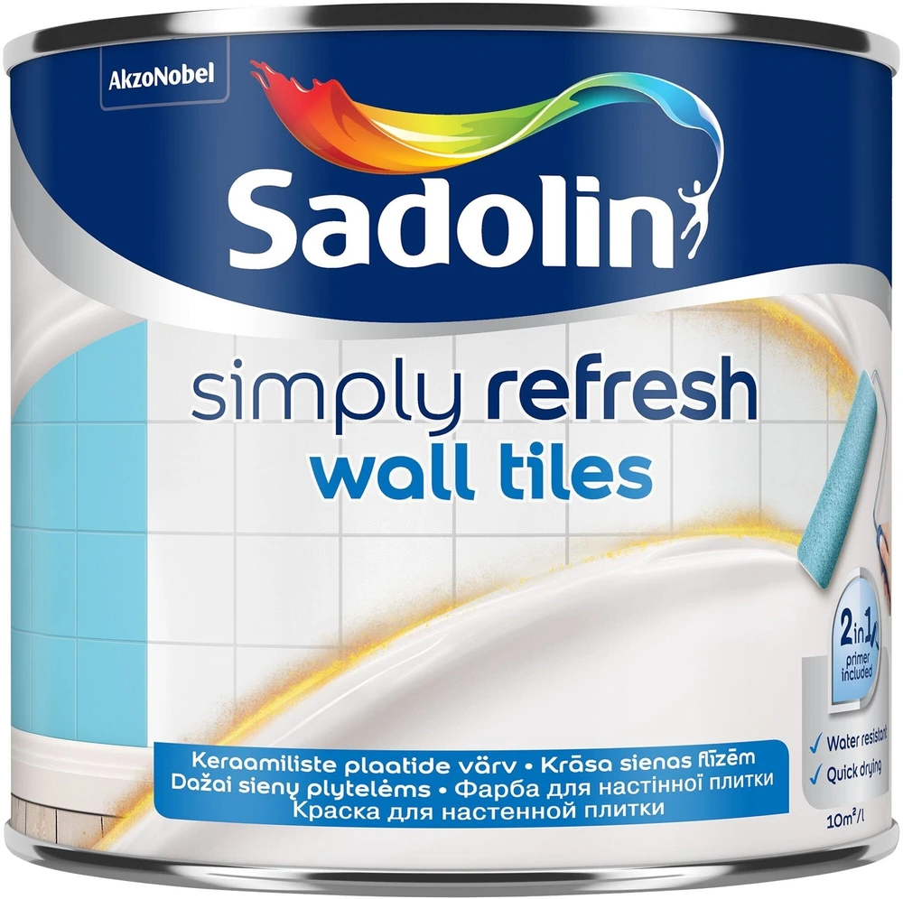 Dažai sienoms / Sadolin „Simply Refresh“, pusiau matiniai, 0,5 l, balti