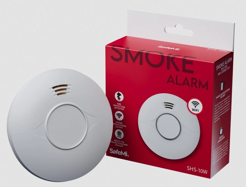 SAFEMI dūmų detektorius - WiFi - 3 metų garantija SHS-10W