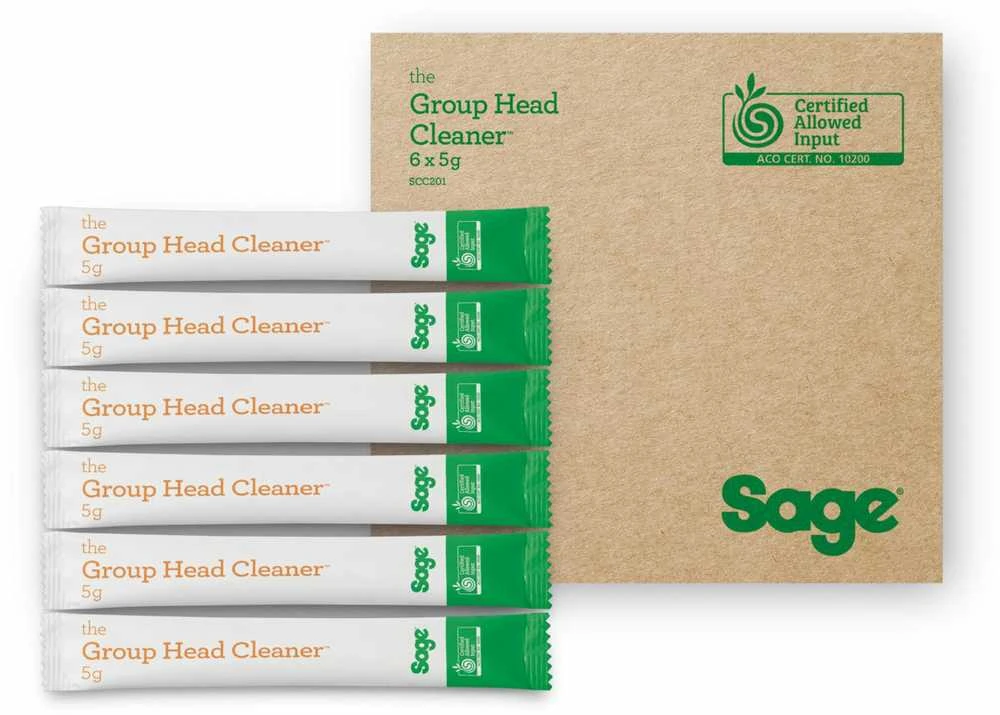 Kavamalė Kavos aparatų grupių valiklis - Sage Head Group Cleaner SCC201 6 Pack, 5g Pakeliai, Balta