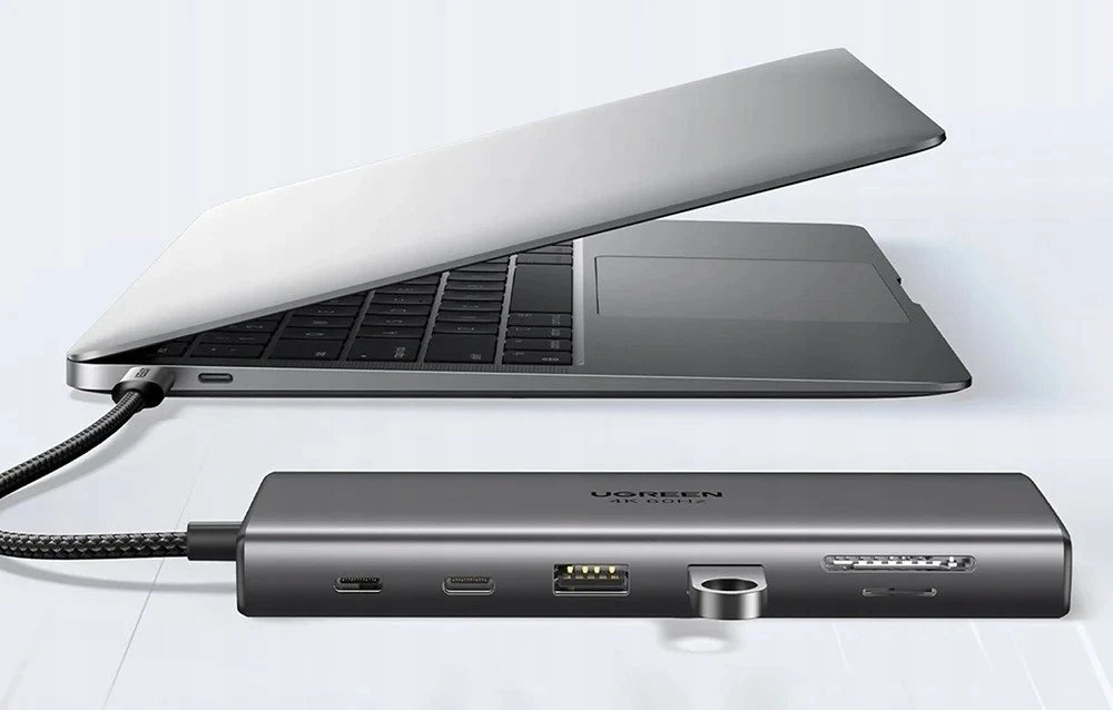 Hub USB-C Ugreen CM639, HDMI, VGA, 2x USB-C 3.2 10Gbps, 2x USB, SD/TF, RJ45, AUX 3.5mm, PD, 4K 60 Hz